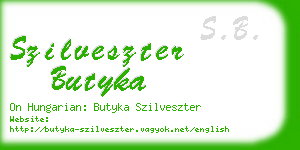 szilveszter butyka business card